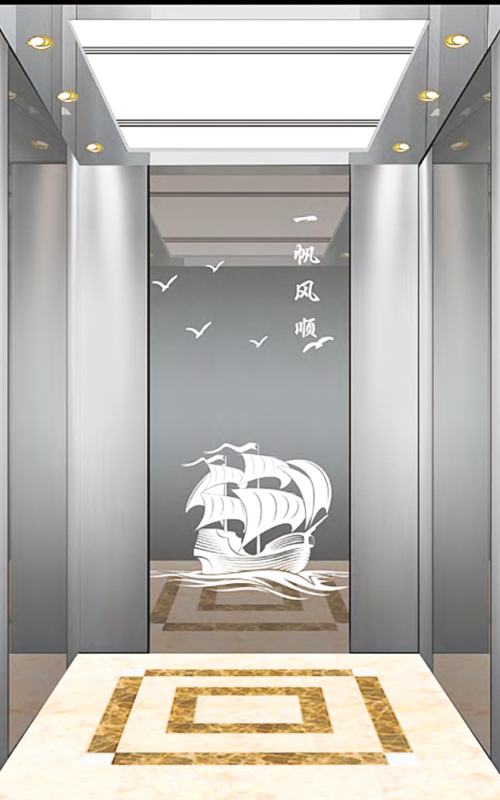 NF-J004 400~630kg ascensor de casa bajo ruido ascensor de villa para casa y ascensor residencial con espacio cómodo 
